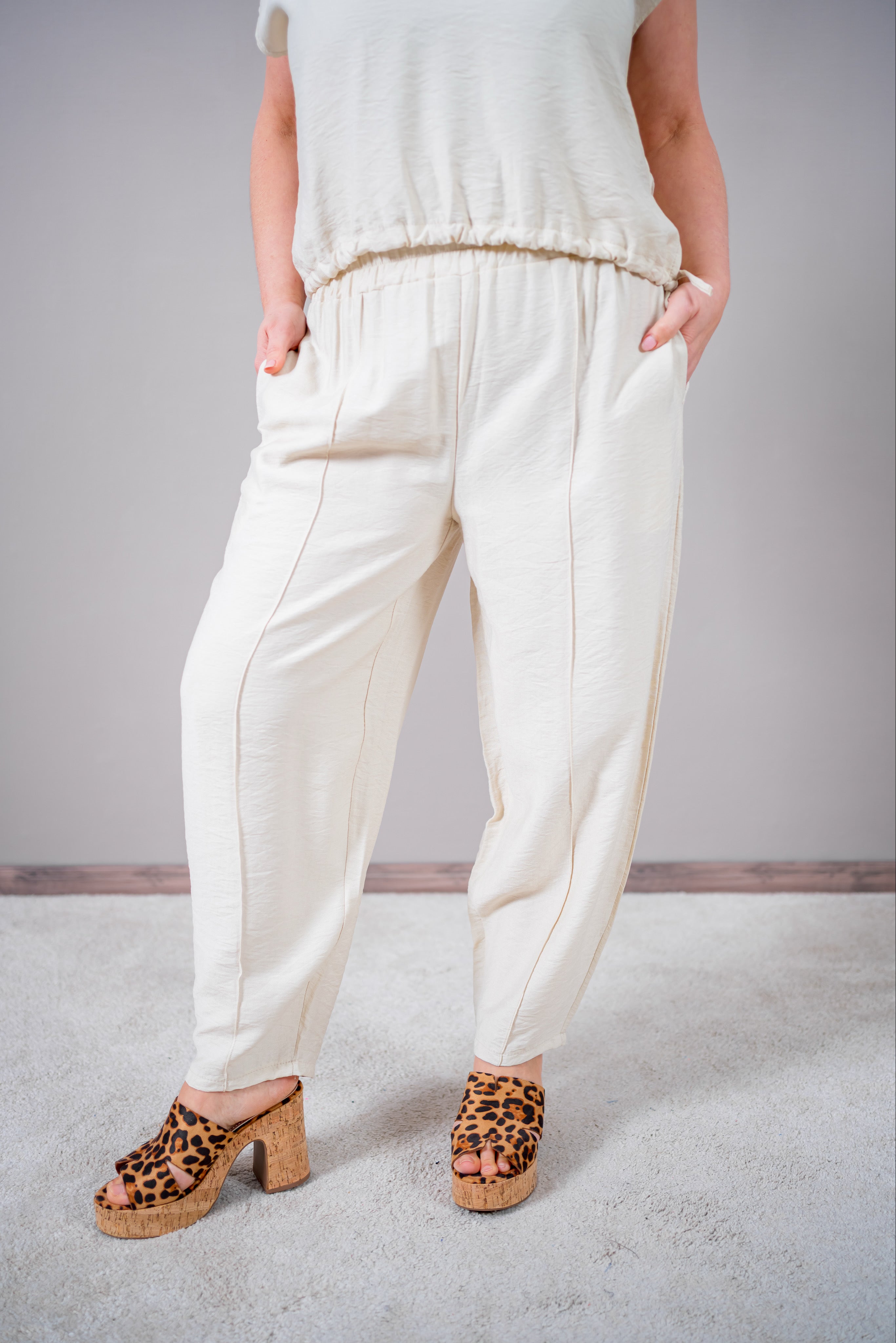 Lässige Hose, beige