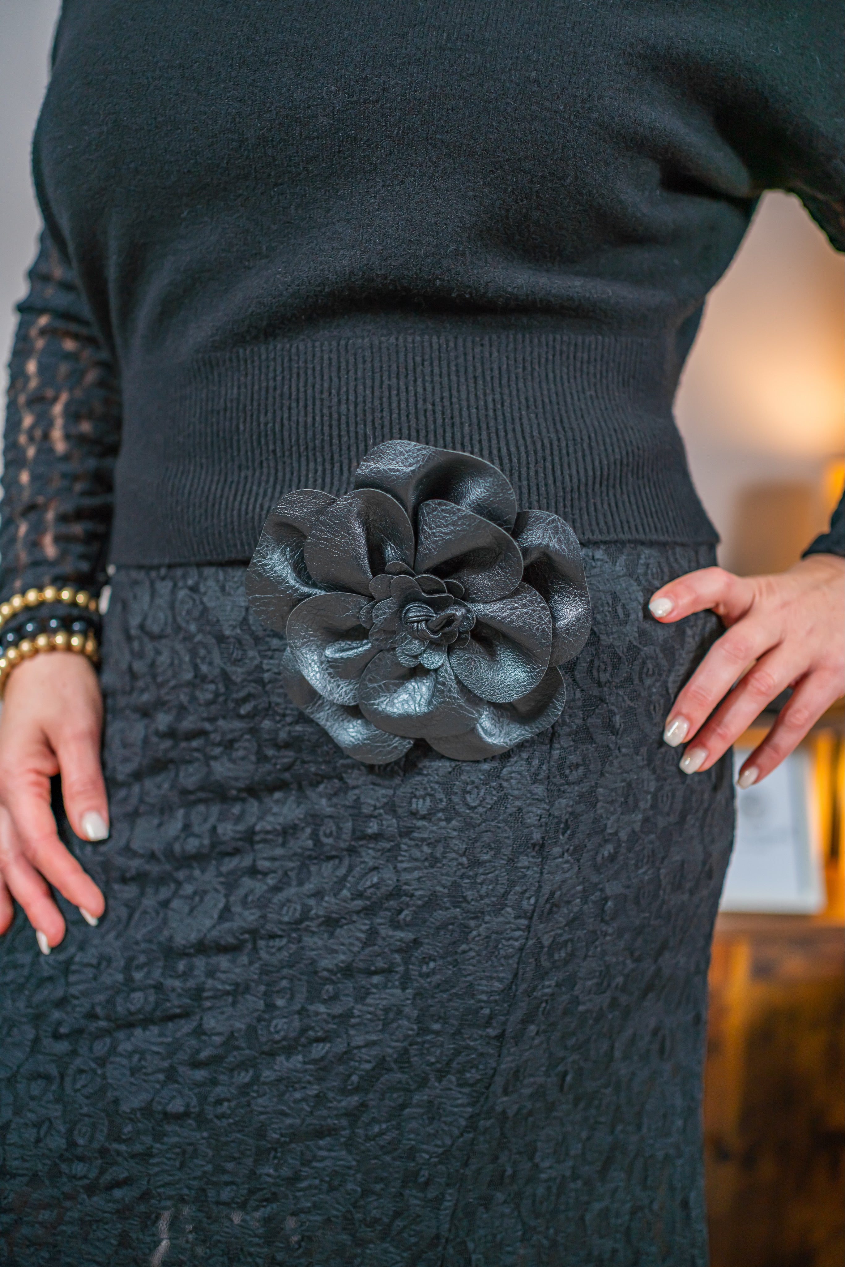 Spitzenrock, schwarz