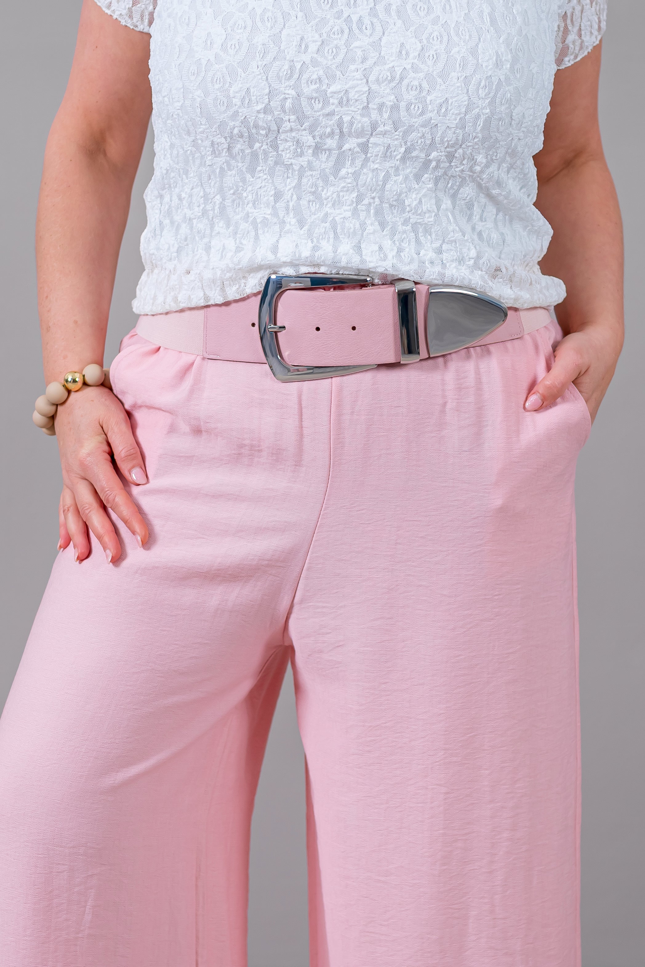 Stoffhose in Rosa