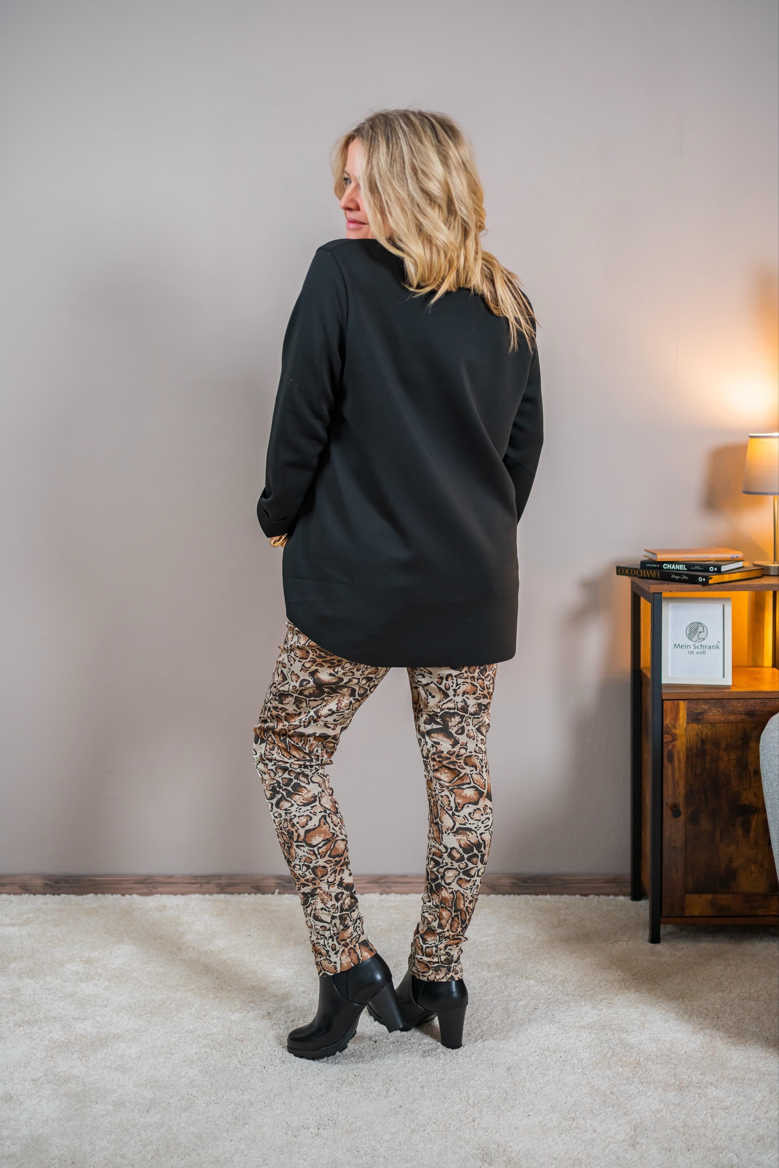 Longshirt, langarm in Schwarz