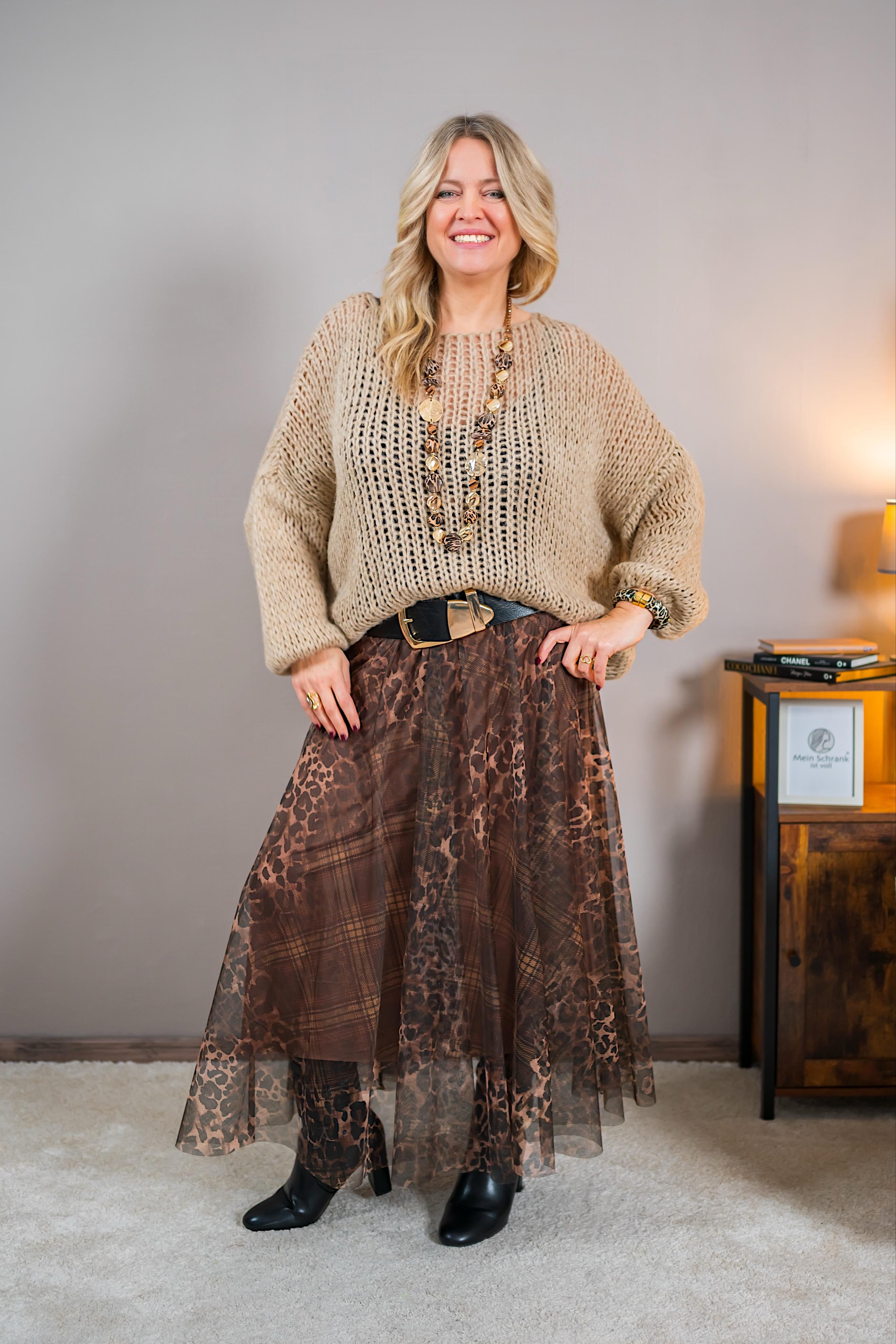 Strickpullover, beige