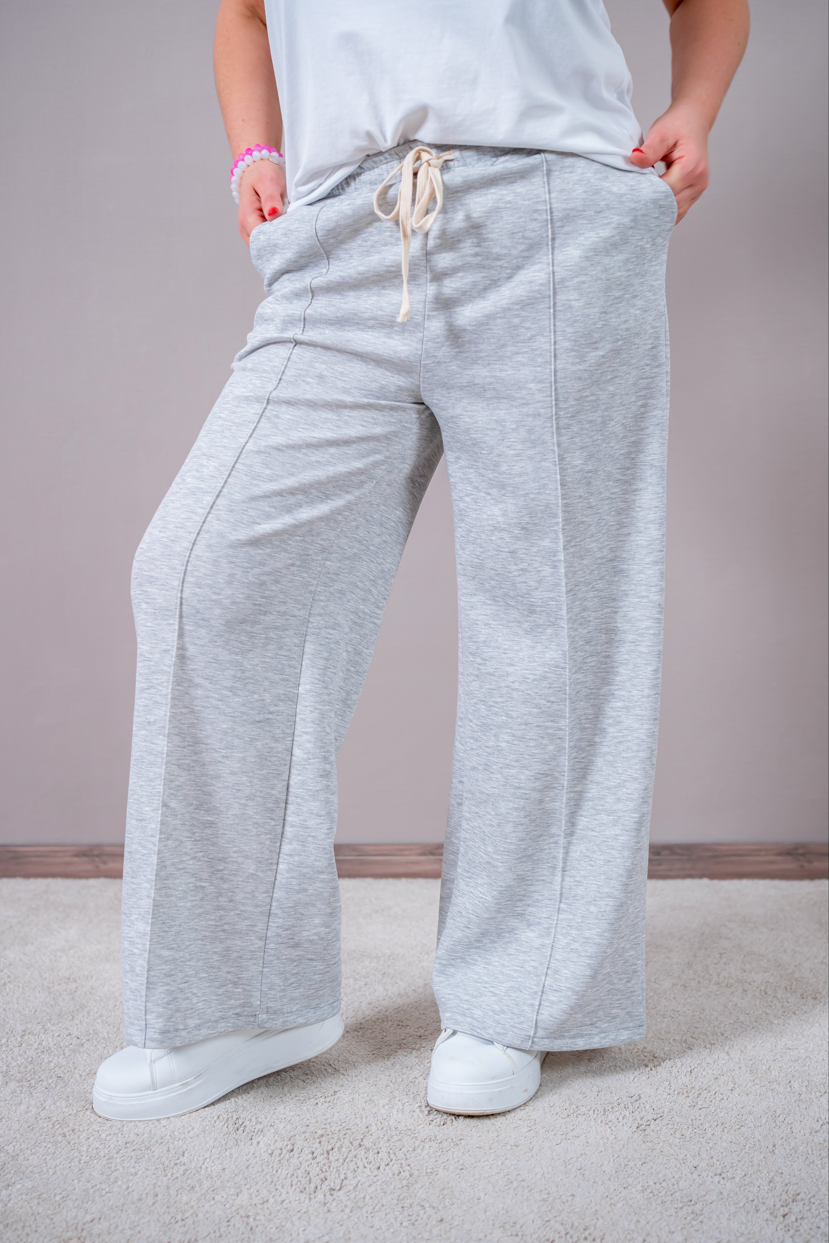 Weiche Hose, grau meliert