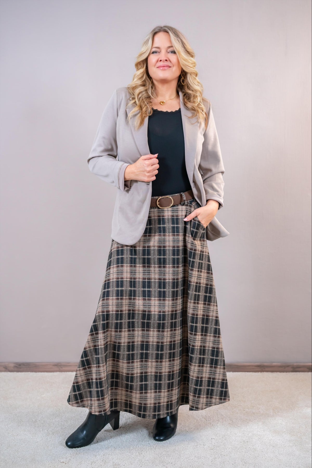 Stylischer Jogg-Blazer, taupe