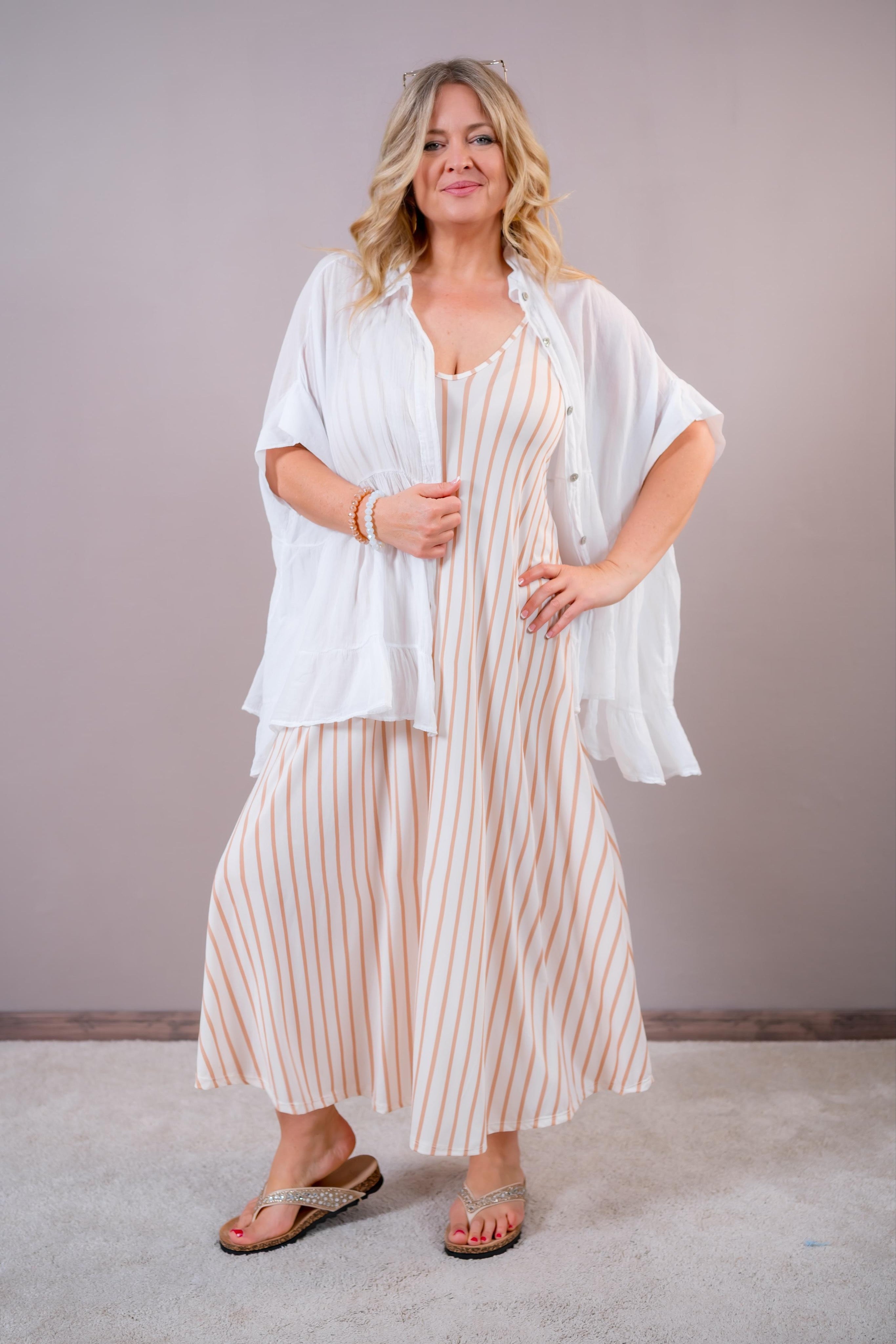 Leichte Oversize Bluse, weiß