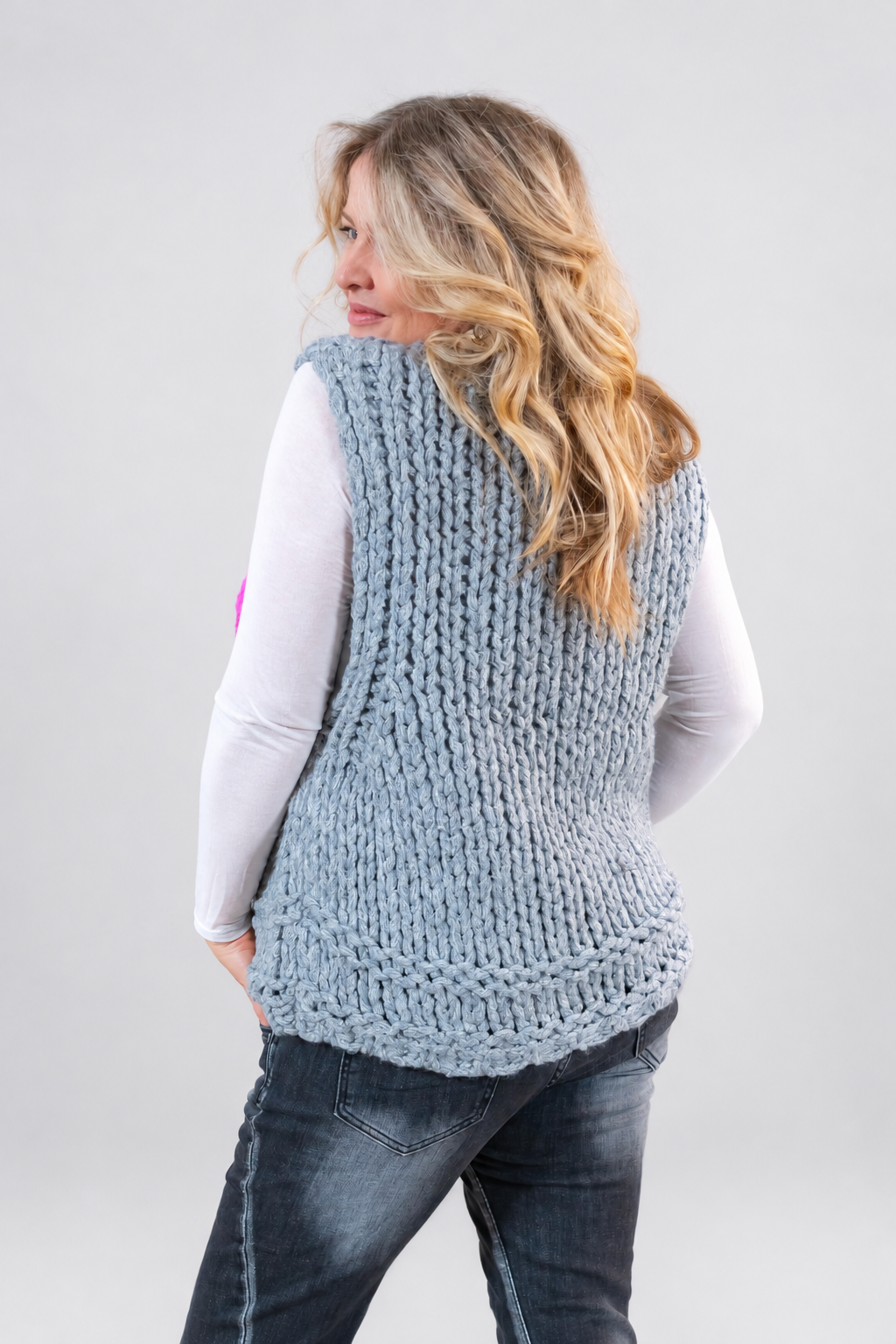 Pullunder "SKI", grau/pink