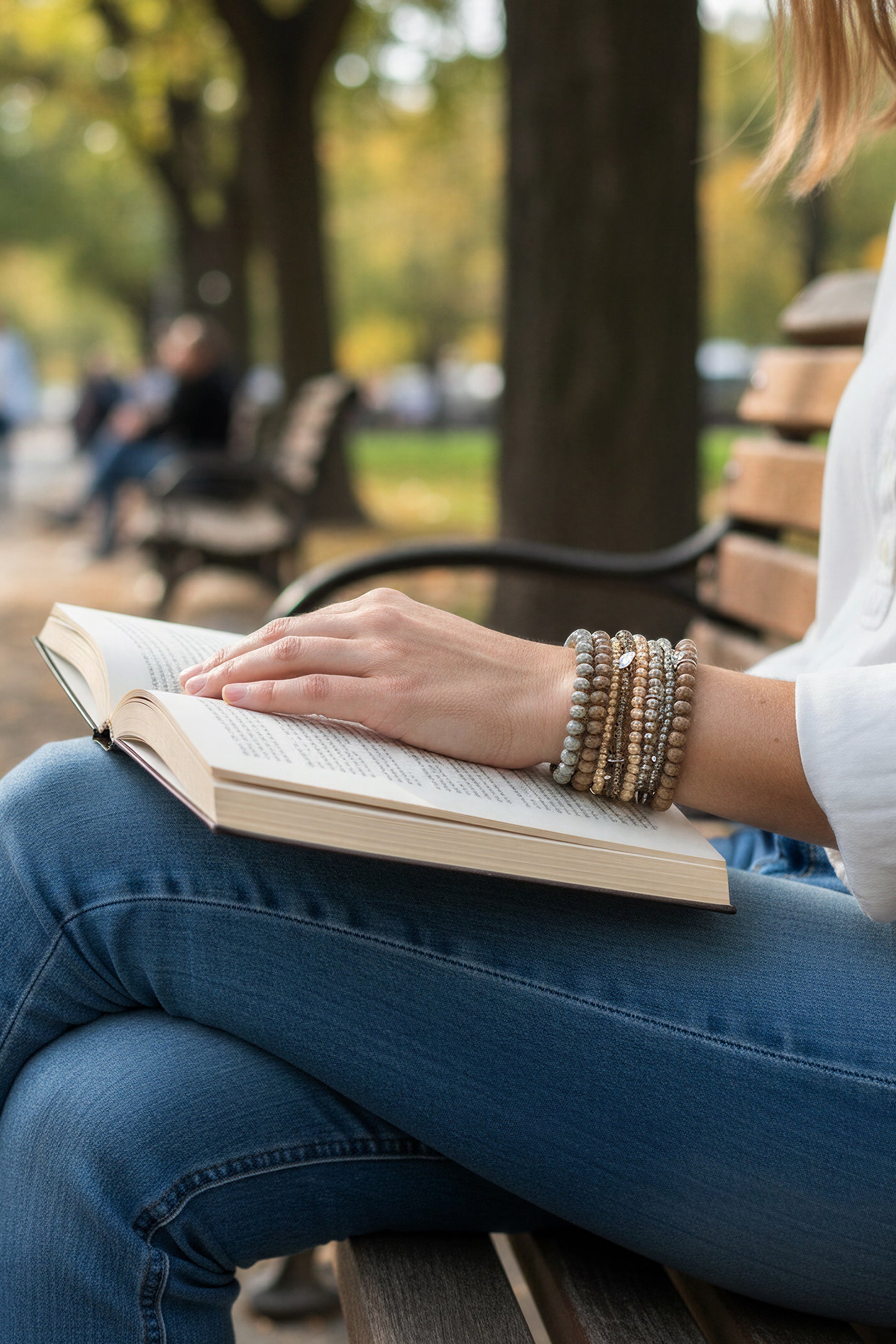 Armband-Set, warme Brauntöne aus 9 Teilen