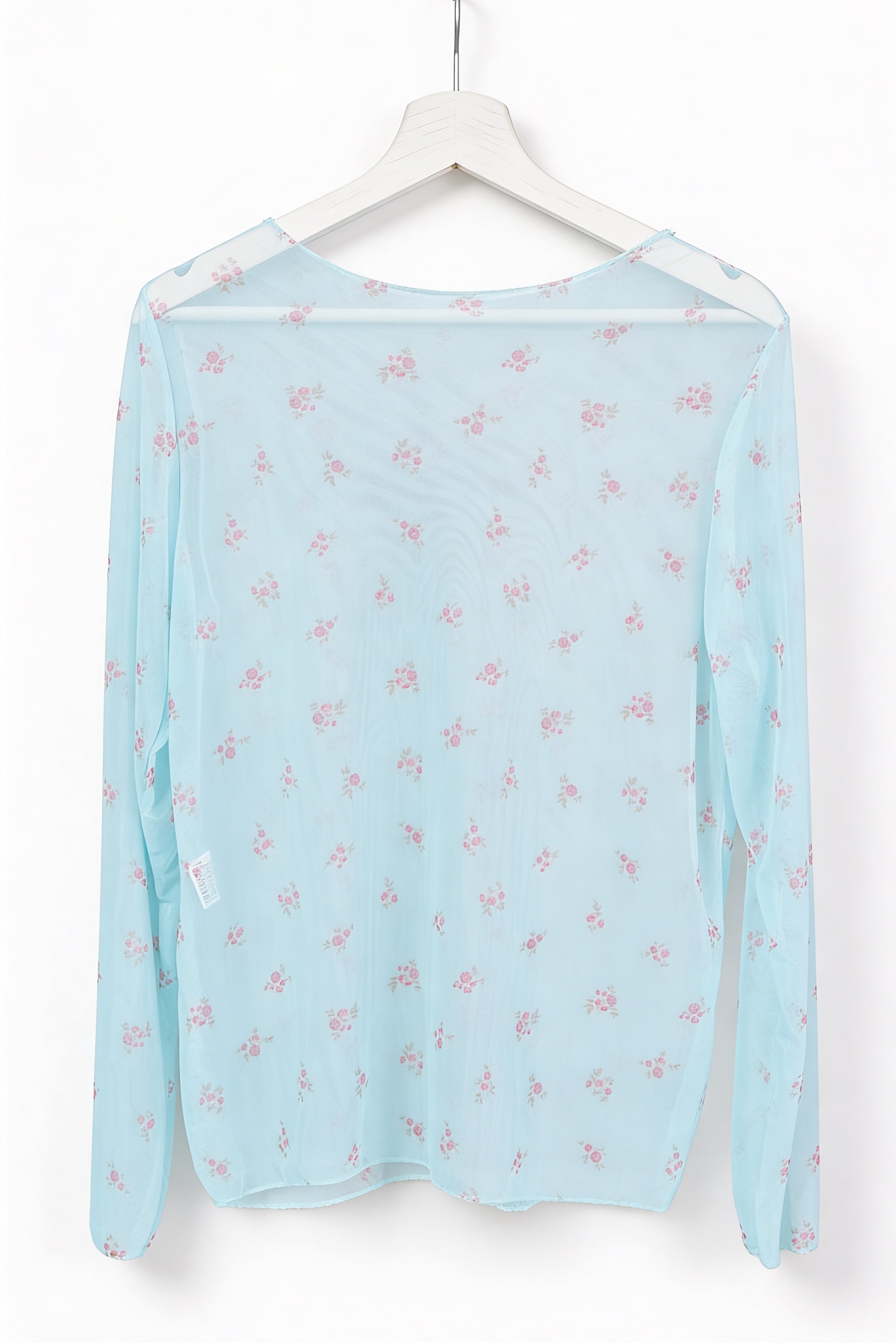 Leichtes Langarmshirt mit floralem Muster, mint