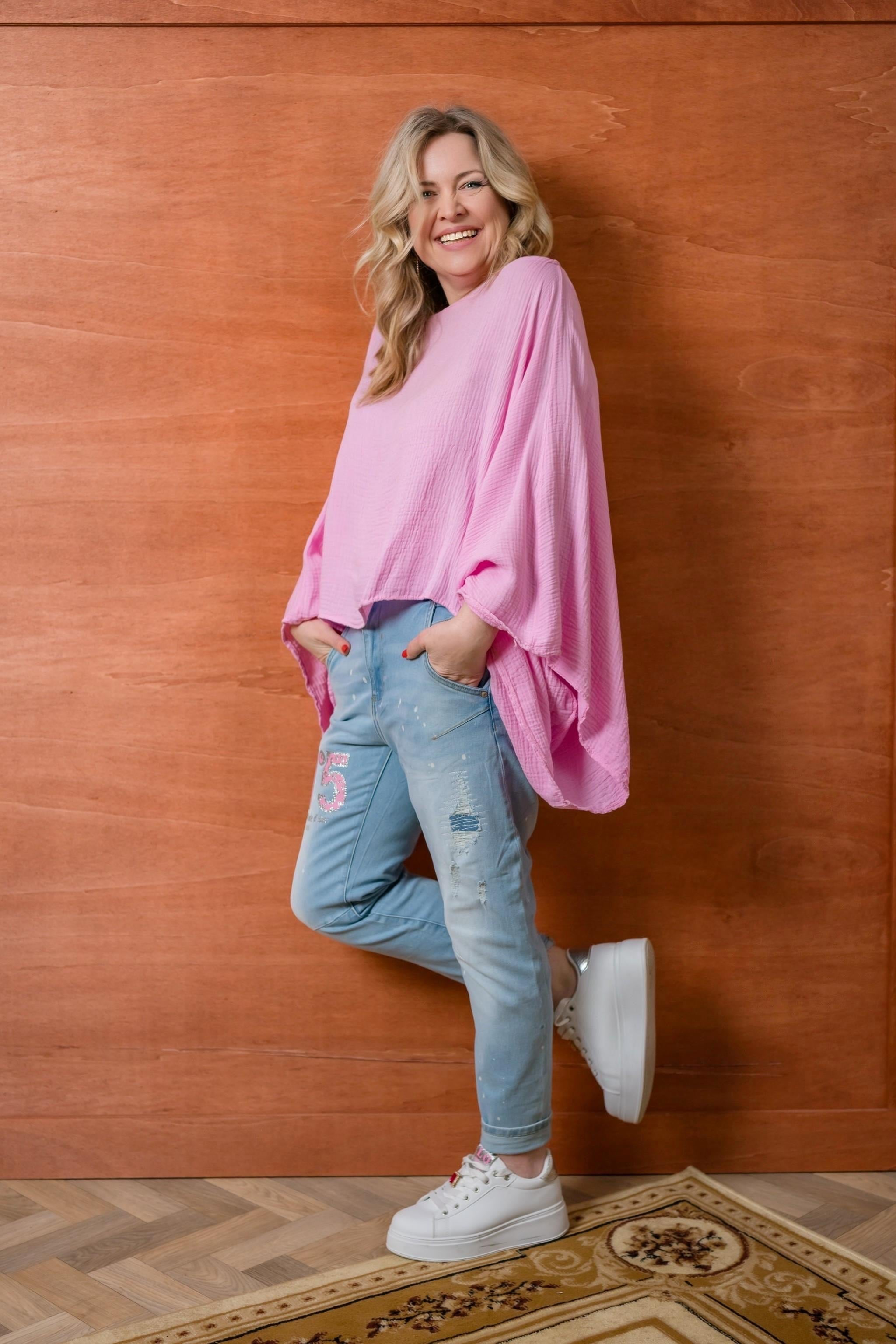 Off-Shoulder-Shirt Sintra in Rosa