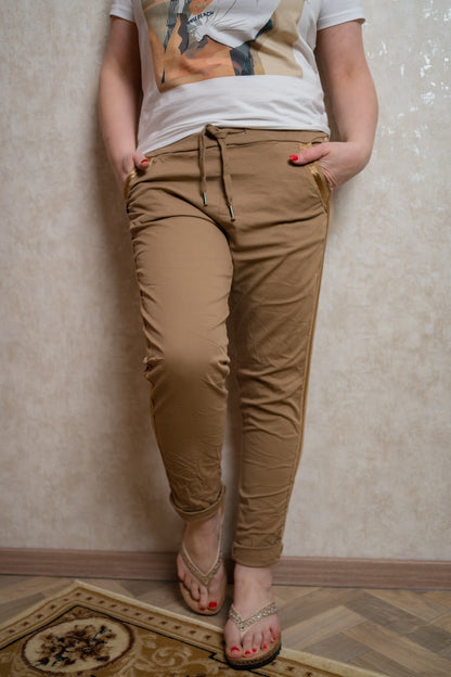 Stretchhose Casual Comfort in Camel