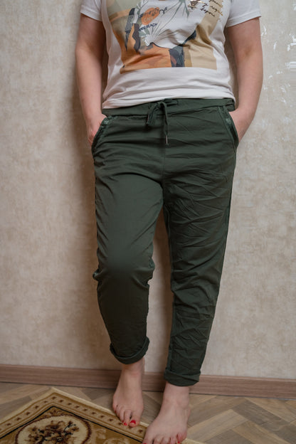 Stretchhose Casual Comfort in Dunkelgrün