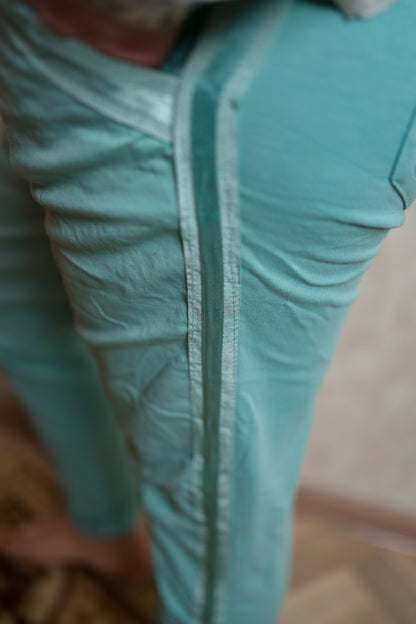Stretchhose Casual Comfort in Türkis 2. Wahl