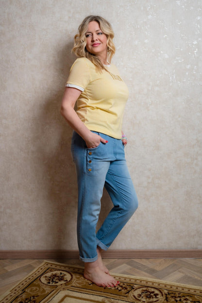 T-Shirt Farrara in Gelb