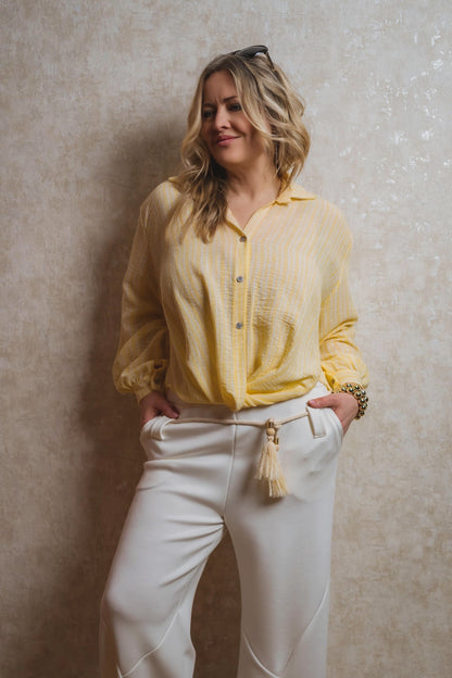 Bluse Windsor in Pastellgelb