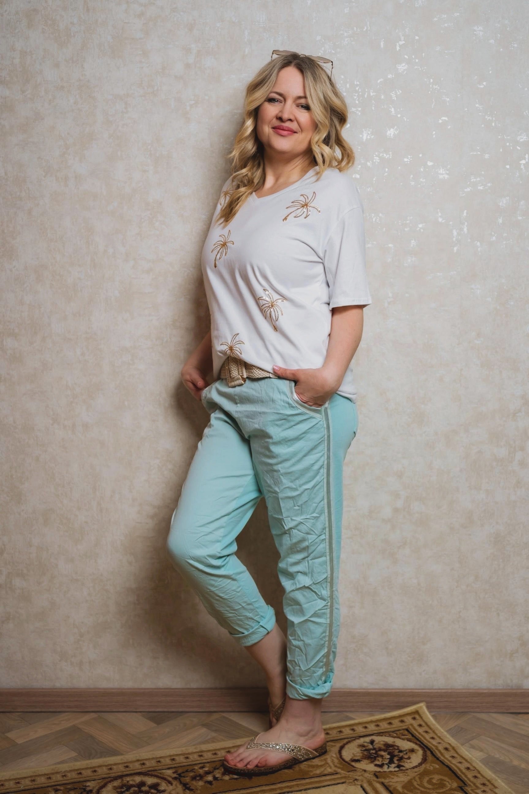 Stretchhose Casual Comfort in Mint