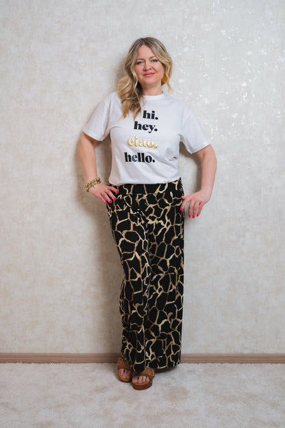 T-Shirt in Weiß mit Aufschrift