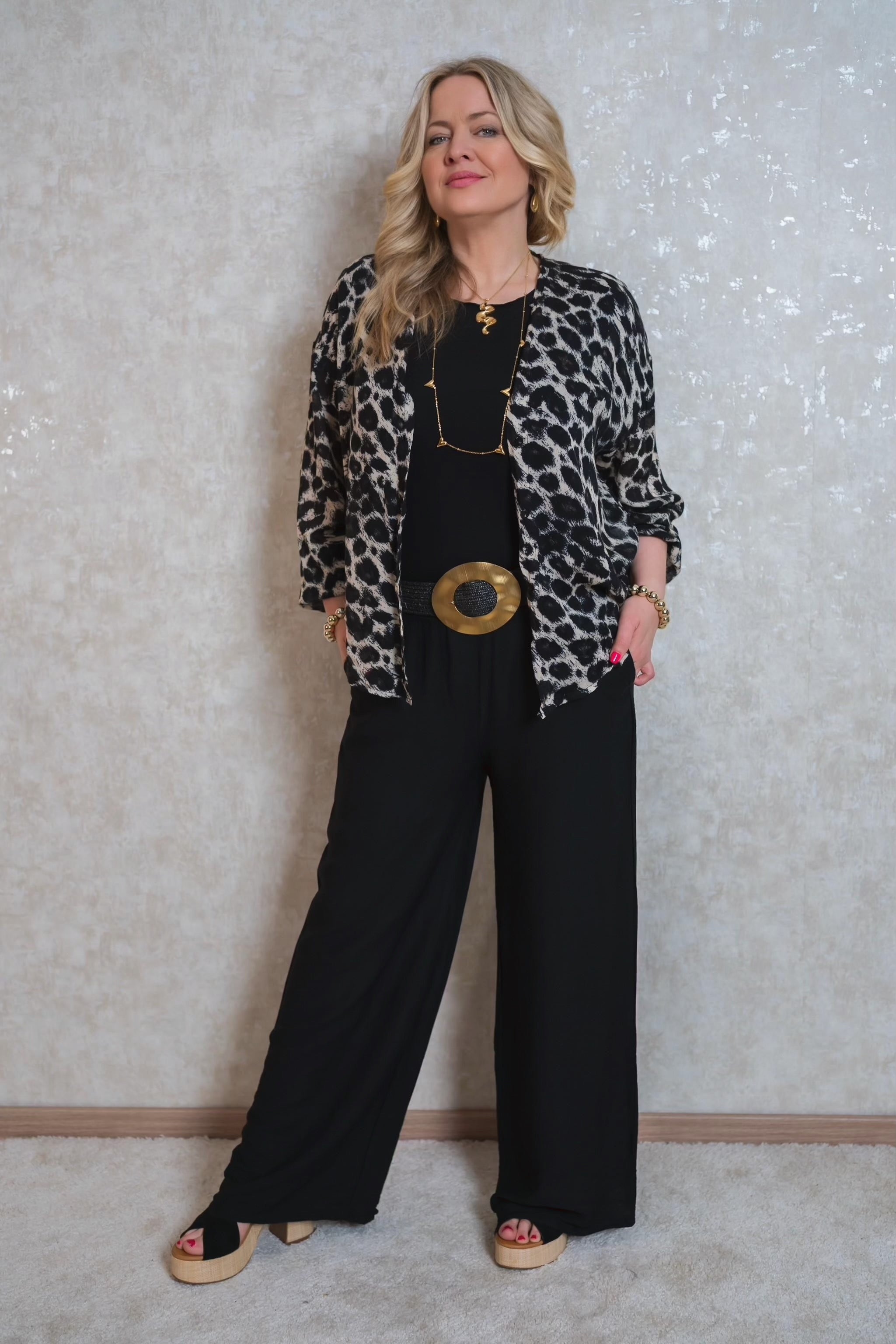 Bluse mit Leomuster
