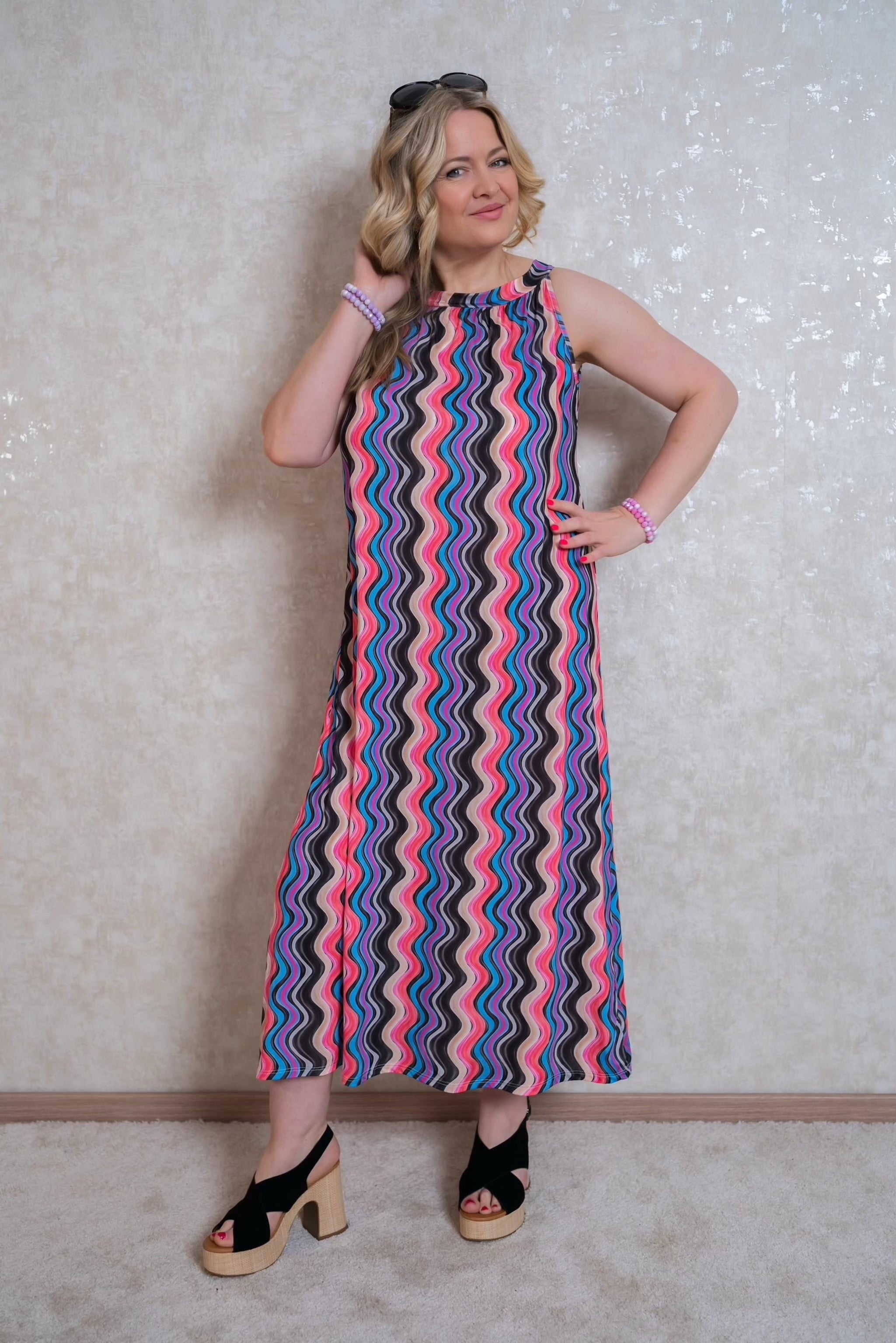 Neckholder-Kleid, lang