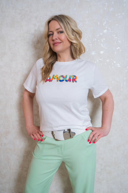 T-Shirt mit Stickerei