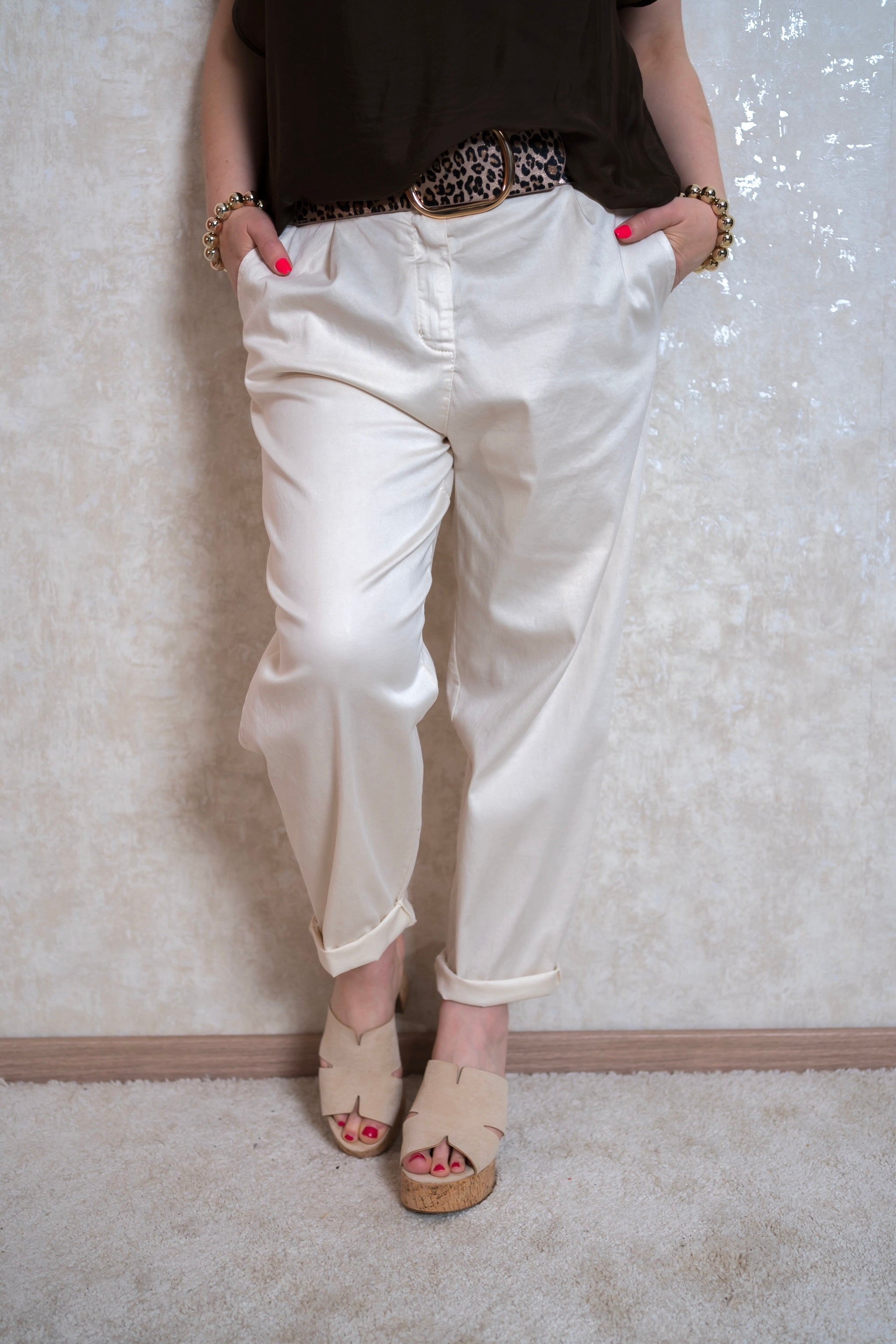 Stretchhose, Hellbeige