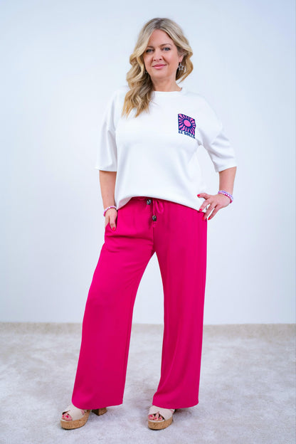 Stoffhose, pink