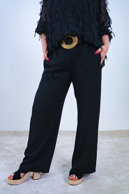Stoffhose, schwarz