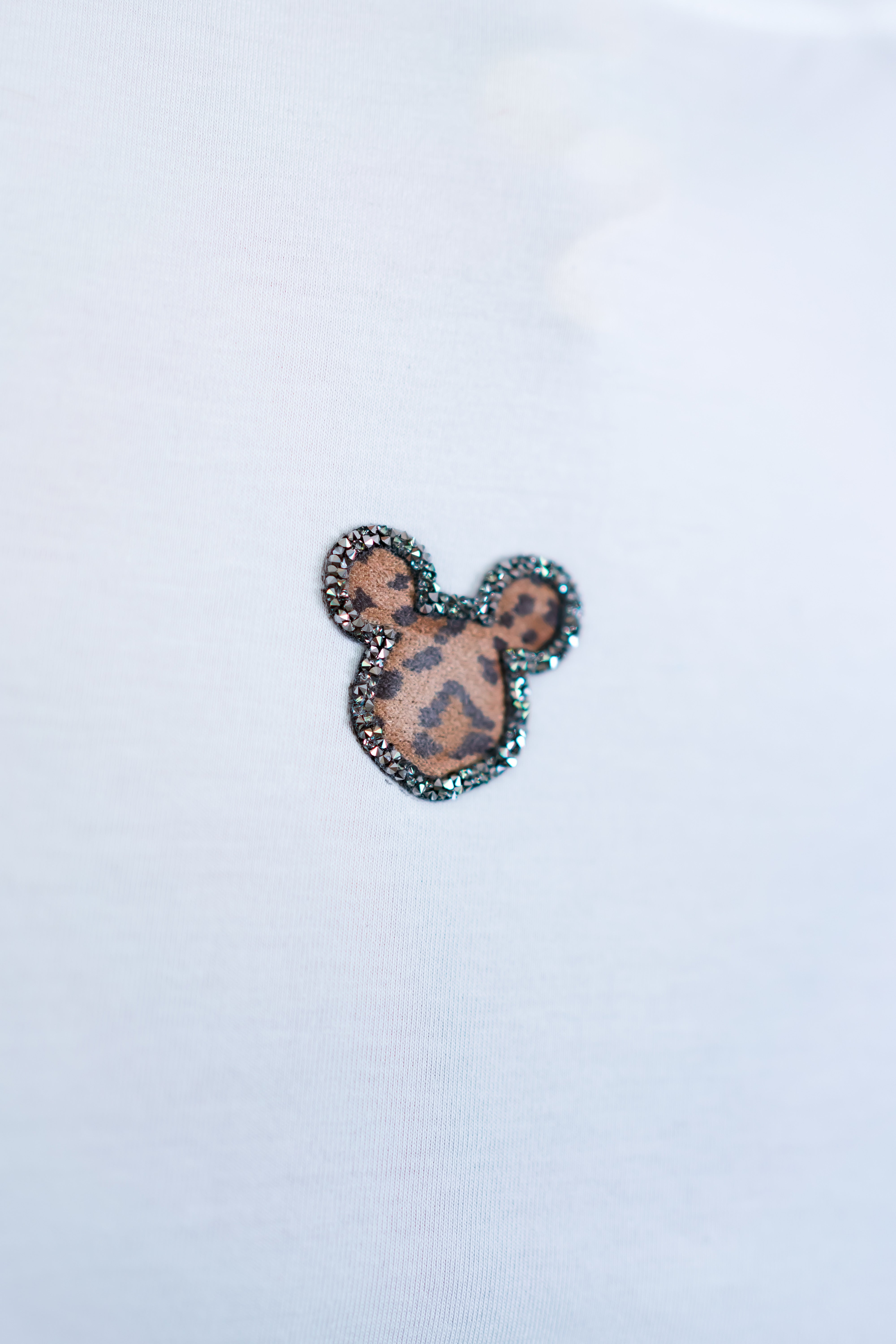 T-Shirt mit Glitzer-Motiv, leoprint