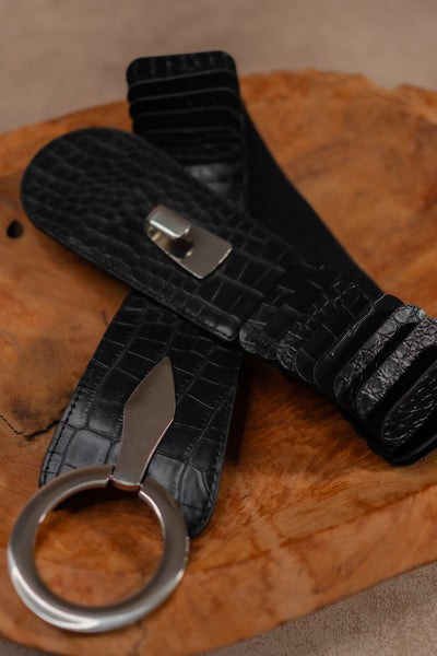 Stretchgürtel in Schwarz