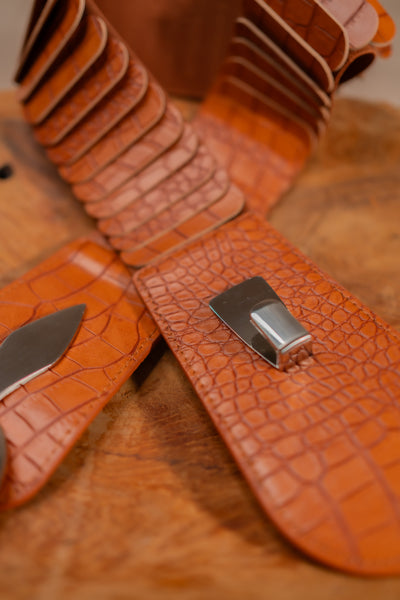 Stretchgürtel in Hellbraun