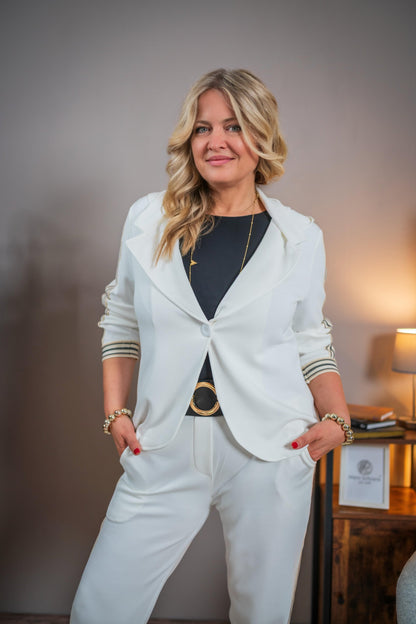 Blazer mit Kapuze, off-white