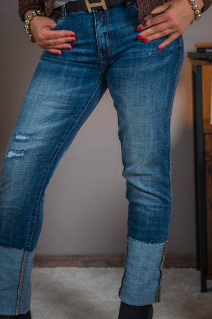 Jeans im used look, denim