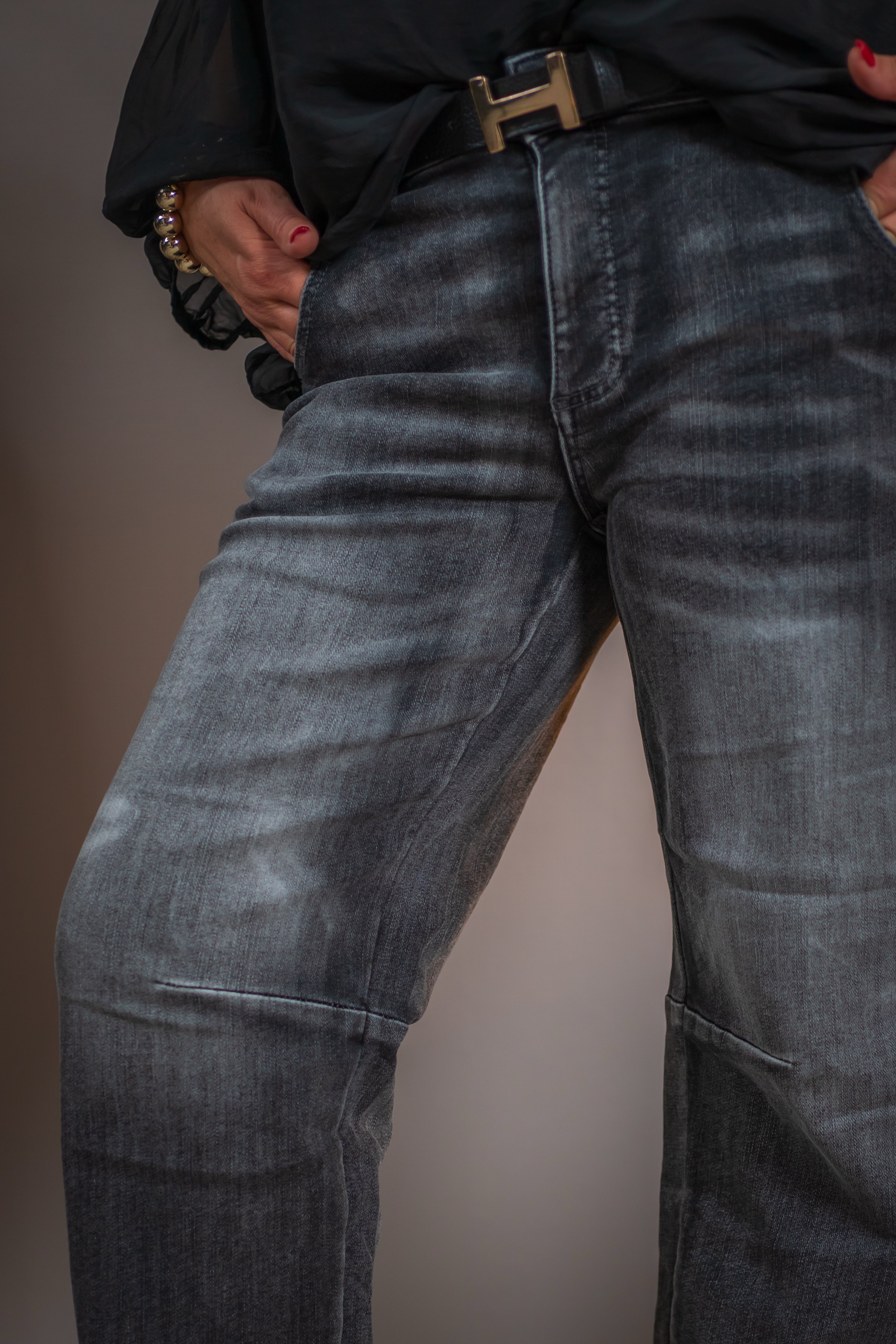Ballon Jeans, schwarz