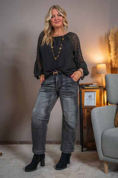 Ballon Jeans, schwarz