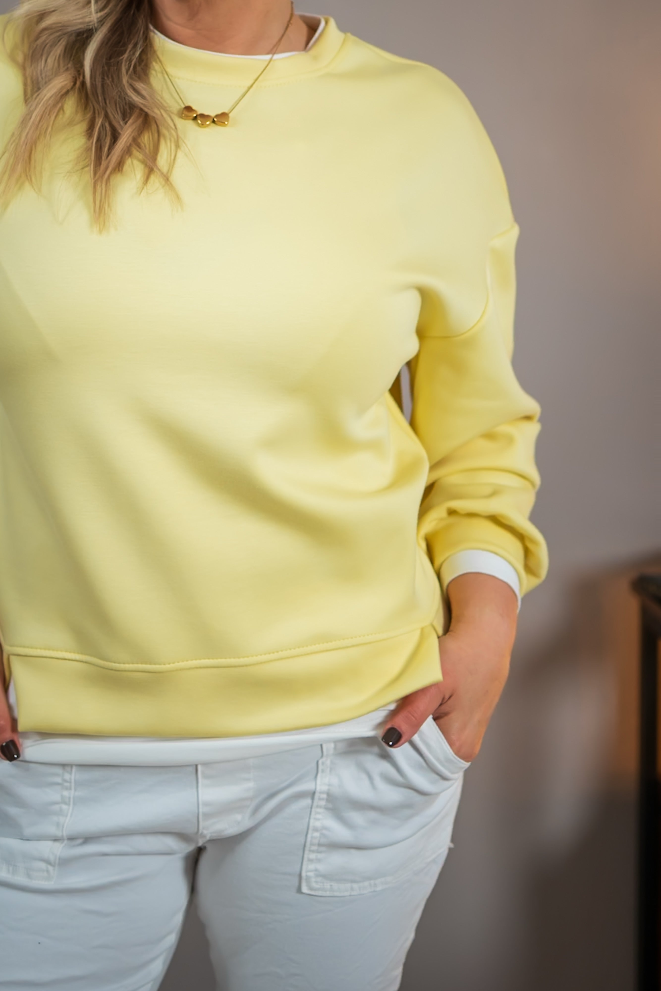 Sweatshirt in Sonnengelb