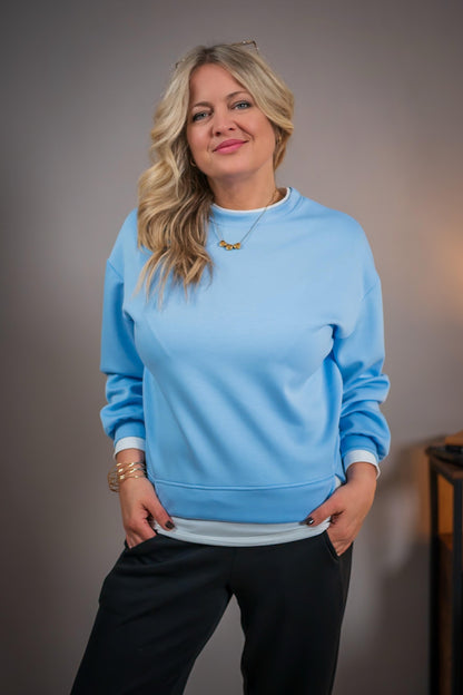 Sweatshirt in Hellblau