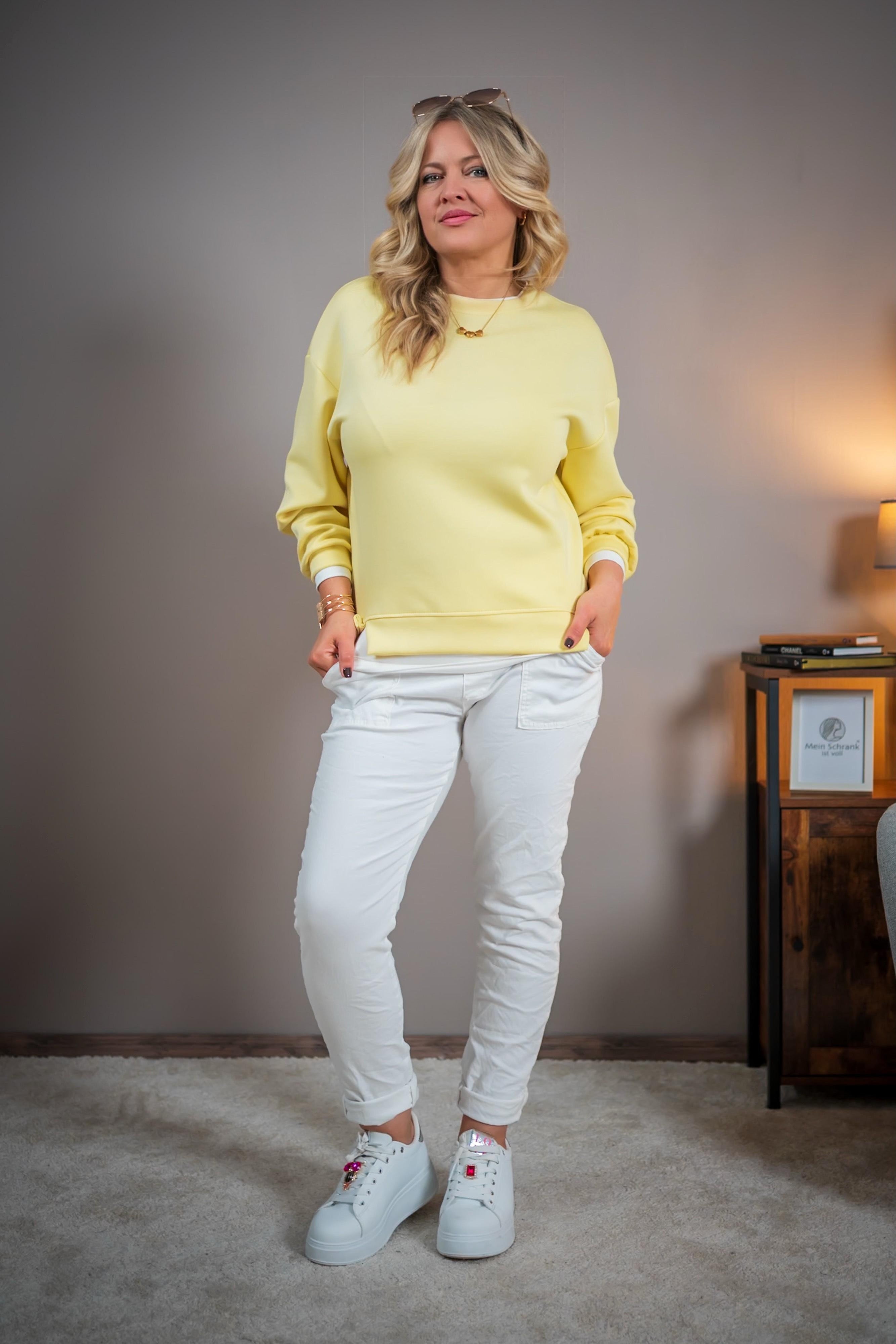 Sweatshirt in Sonnengelb