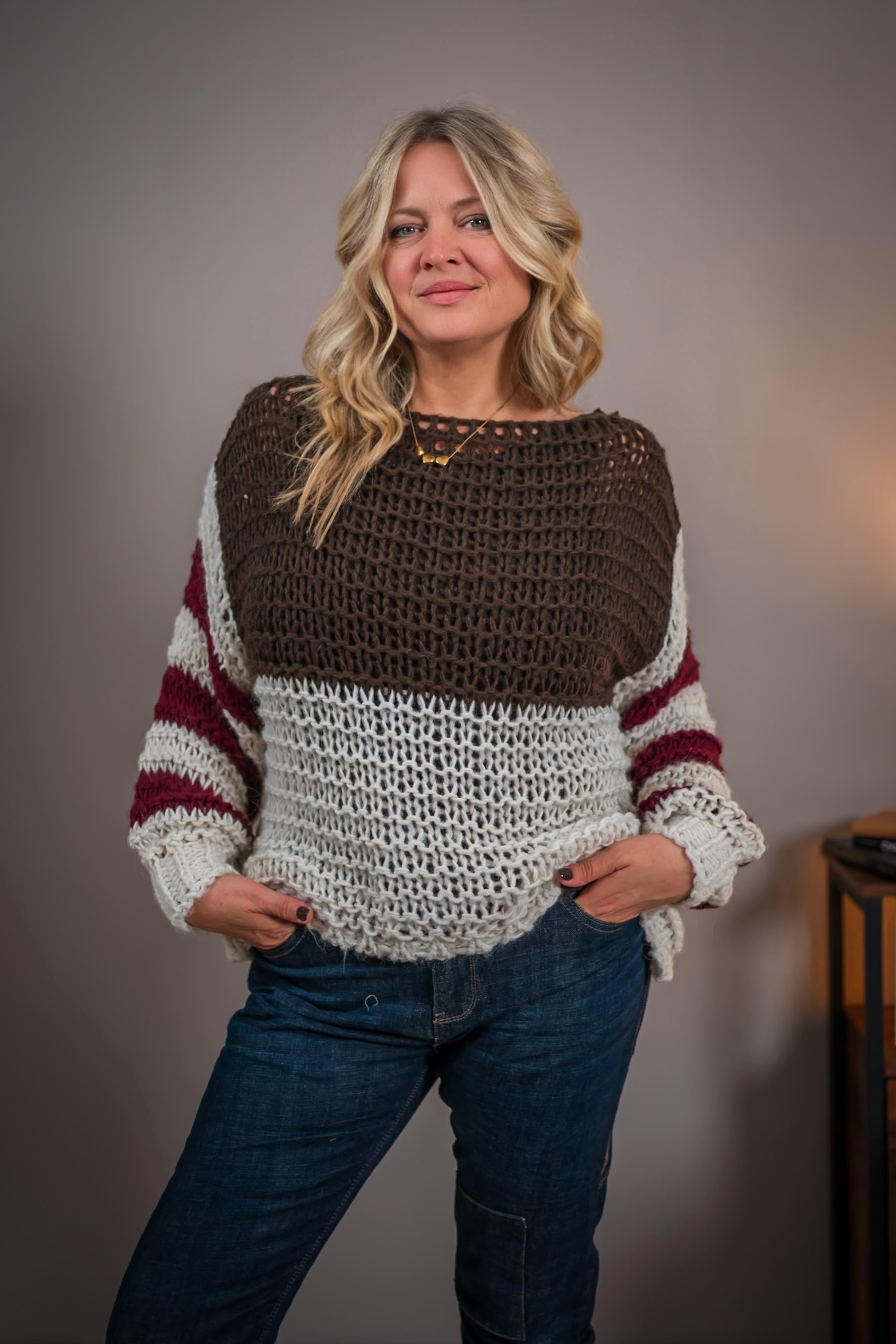 Strickpullover, bunt
