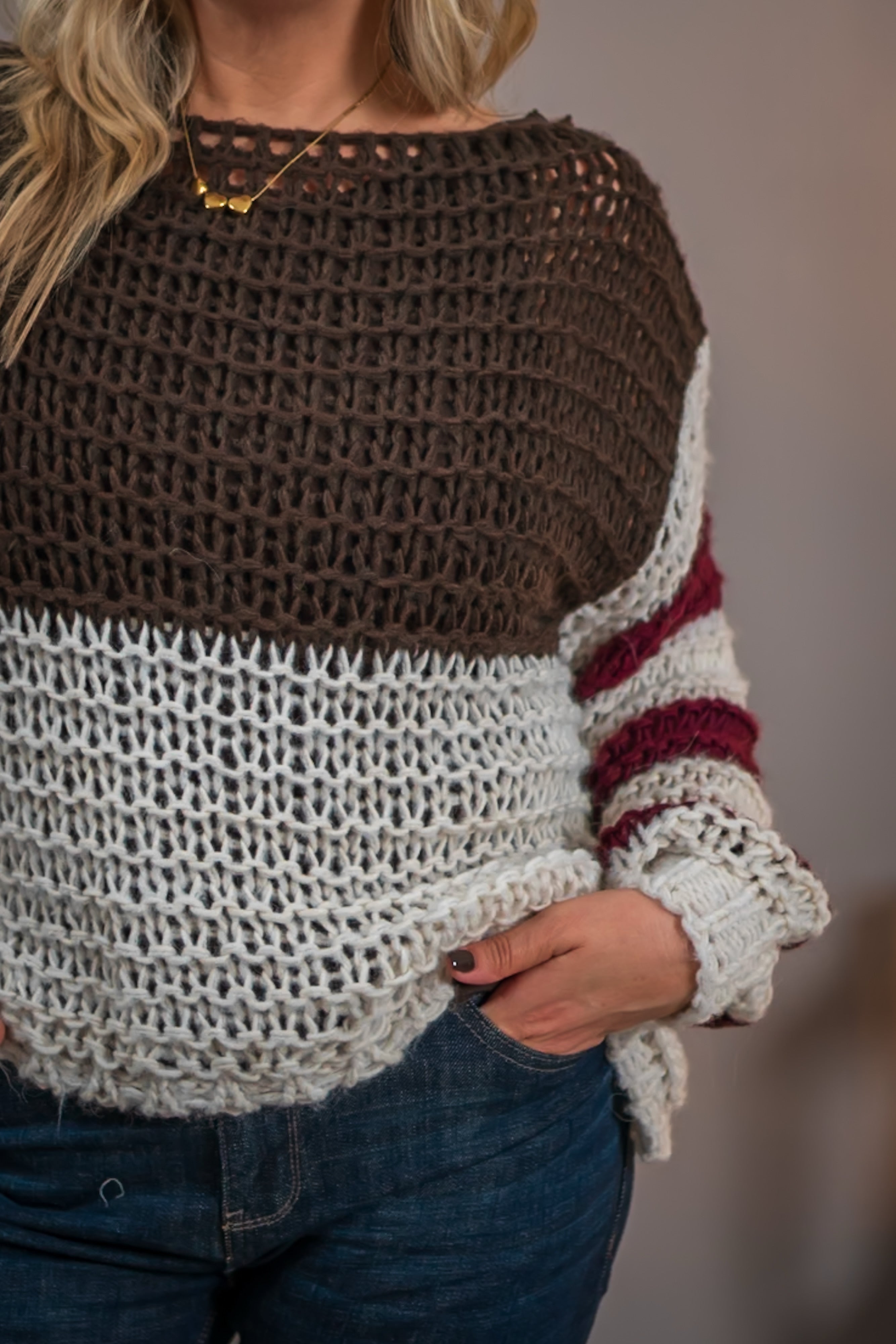 Strickpullover, bunt