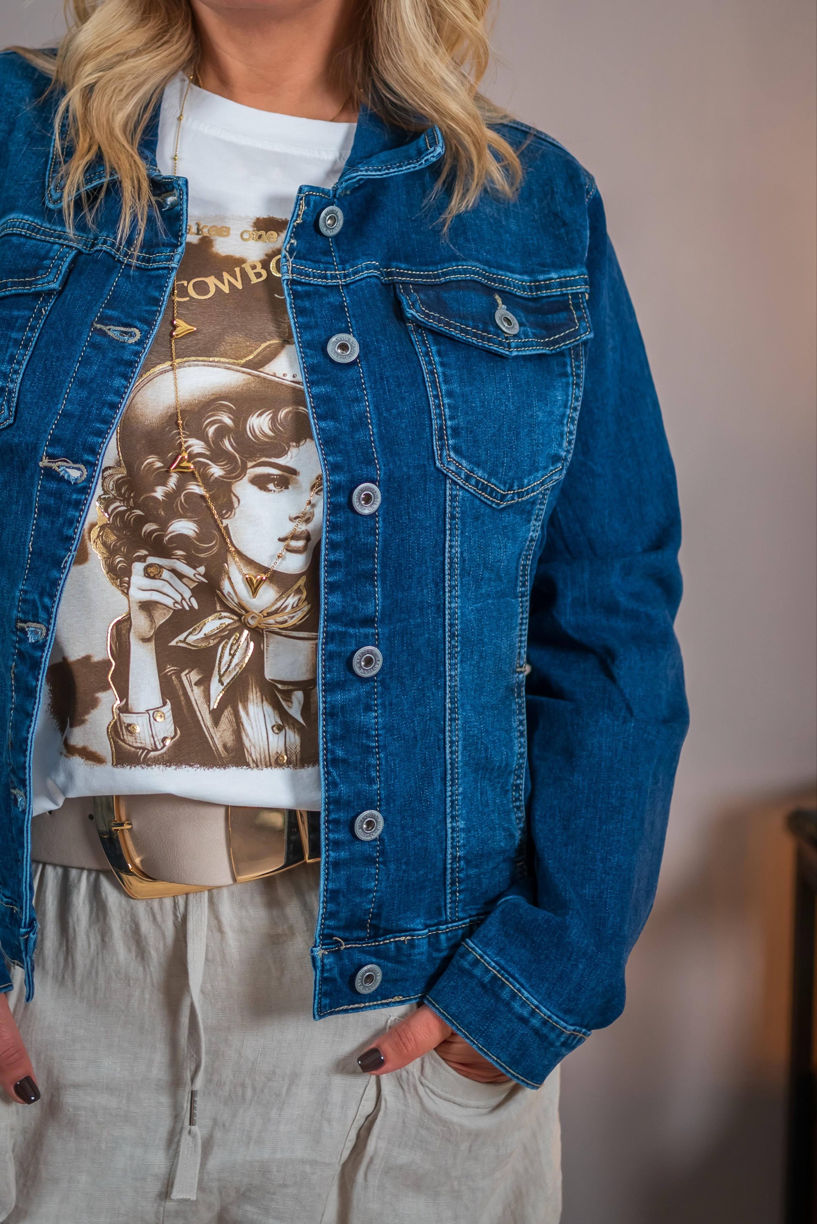Jeansjacke, dunkelblau