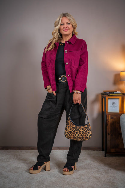 Weiche Hemdjacke, bordeaux