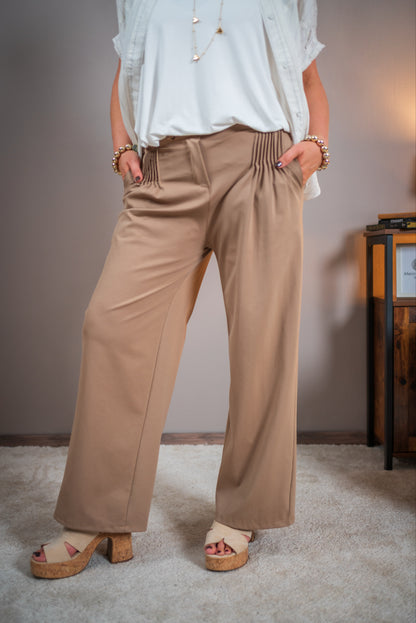 Weiche Stretchhose, taupe