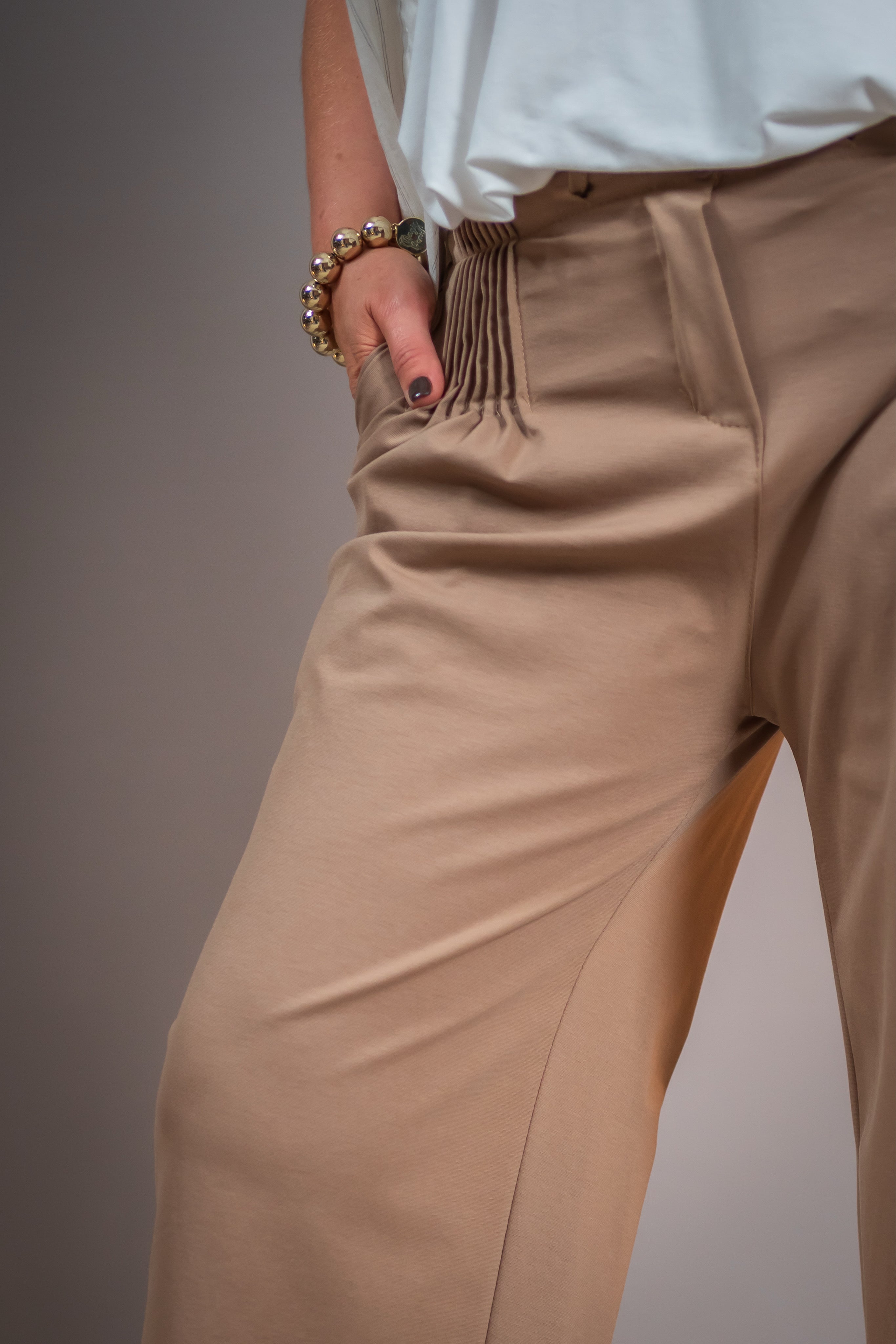 Weiche Stretchhose, taupe