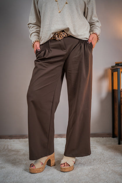 Weiche Stretchhose, schokobraun
