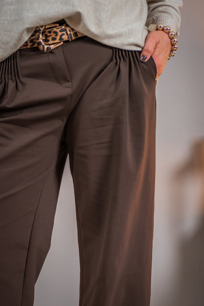 Weiche Stretchhose, schokobraun