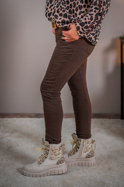 Stretchhose, schokobraun