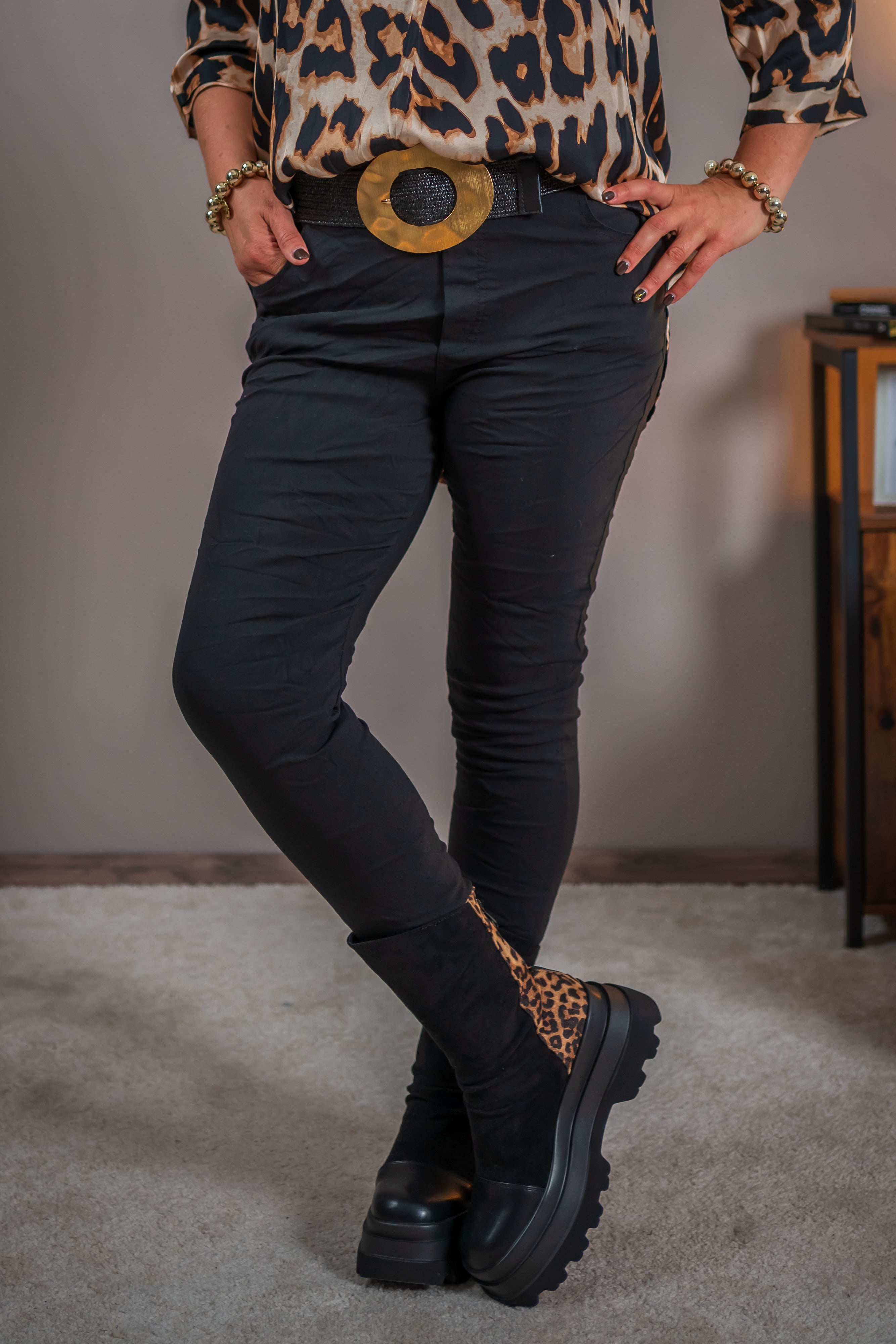 Stretchhose, schwarz