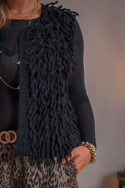 Dünnes Langarmshirt, schwarz