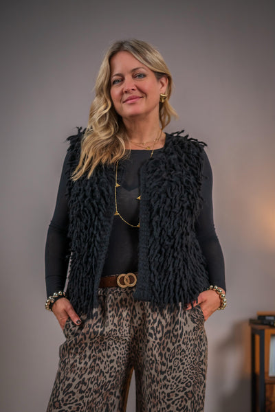 Dünnes Langarmshirt, schwarz