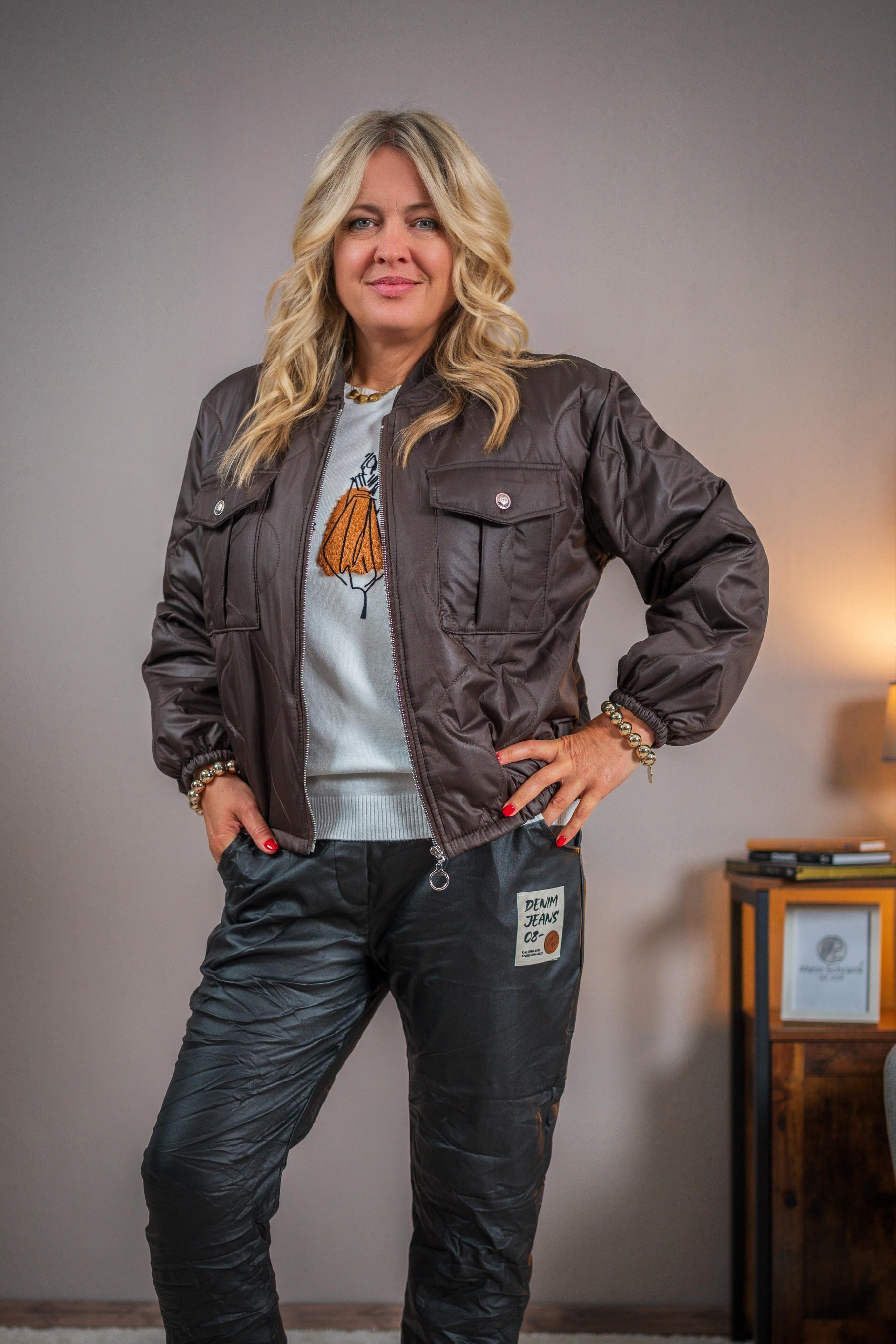 Steppjacke, schokobraun