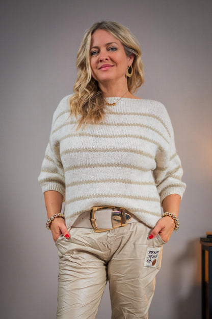 Strickpullover, creme