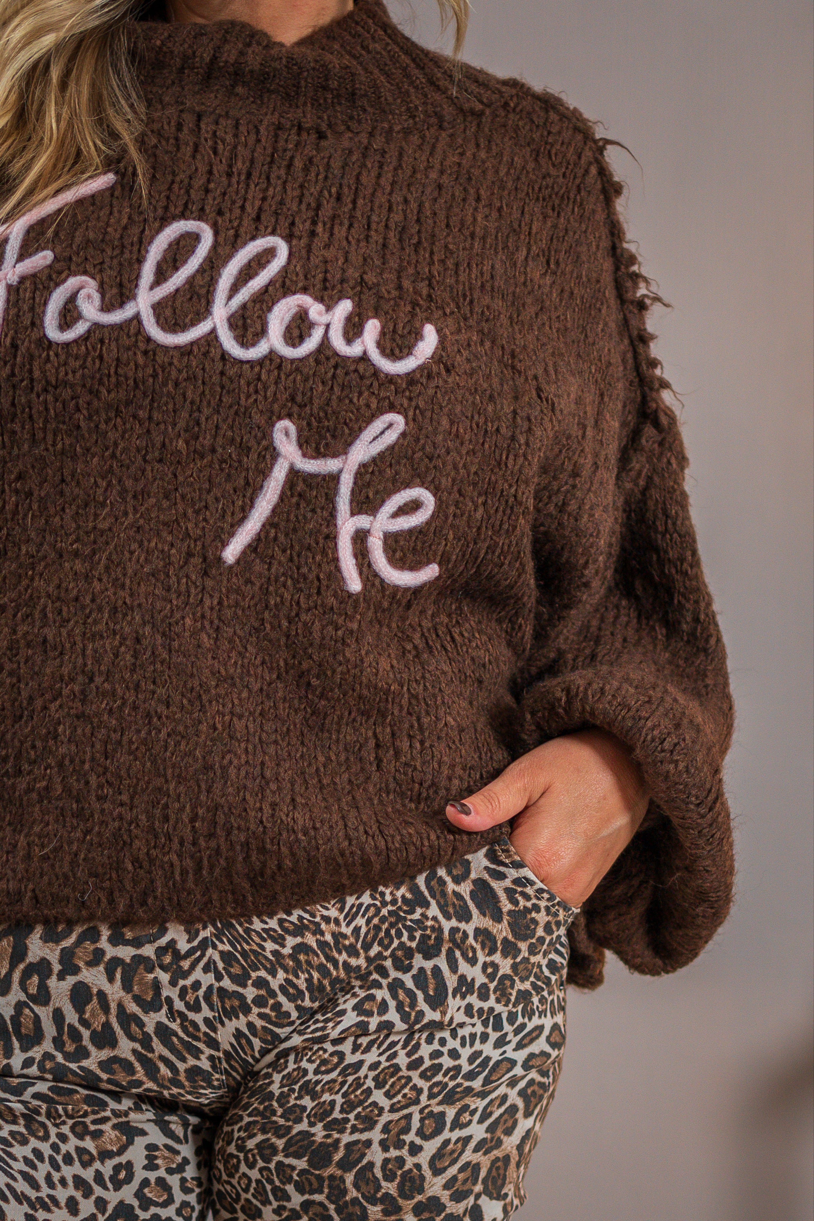 Strickpullover, schokobraun
